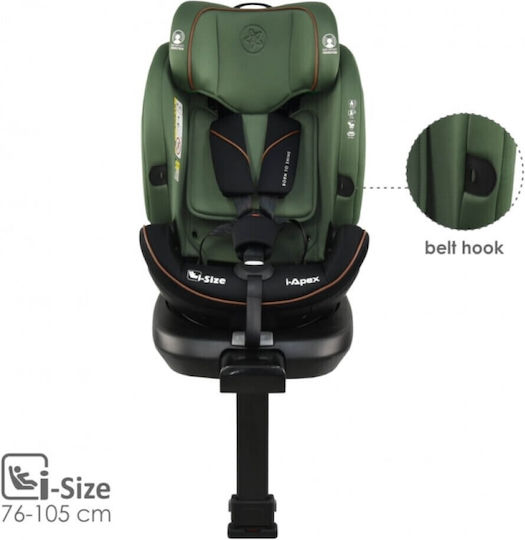 Bebe Stars I-Apex Baby Car Seat i-Size with Isofix Green