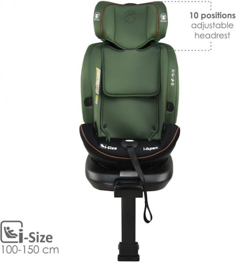 Bebe Stars I-Apex Baby Car Seat i-Size with Isofix Green