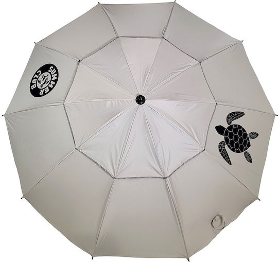 Unigreen Umbrelă de Plajă Pliabilă cu Diametru de 2m Bej