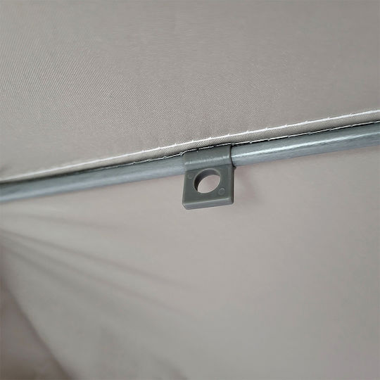 Unigreen Umbrelă de Plajă Pliabilă cu Diametru de 2m Bej