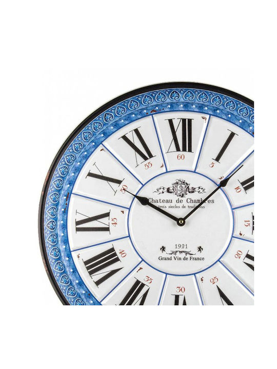 Justaminute Ceas de Perete Metalic Alb Ø55cm