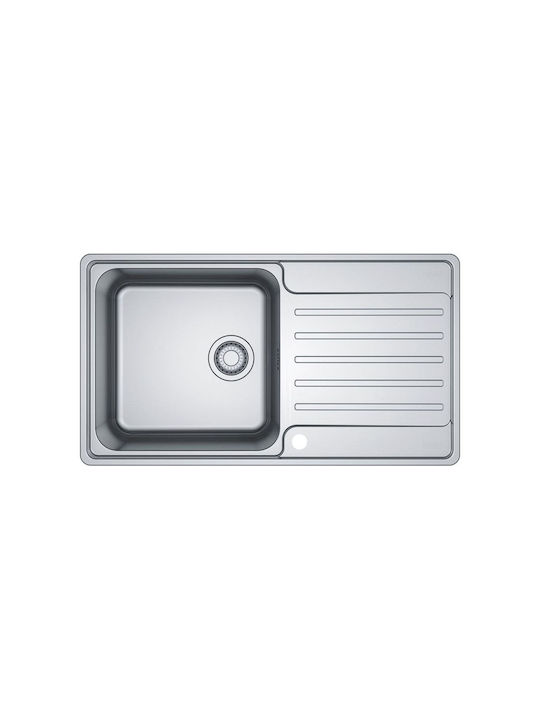 Franke Bcx 611 Ένθετος Νεροχύτης Αριστερός Inox Μ86xΠ48cm Ασημί