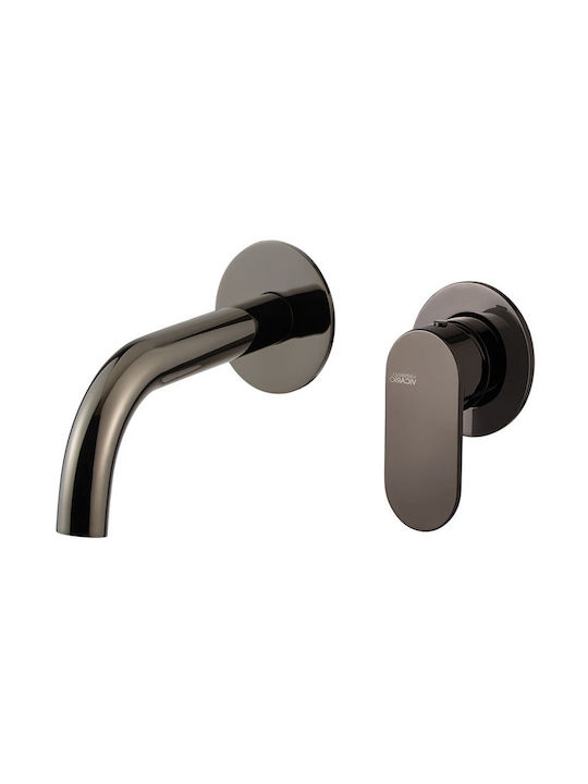 Armando Vicario Slim Set Mixer & Cap Duș Îngropată pentru Lavabo Inox Negru