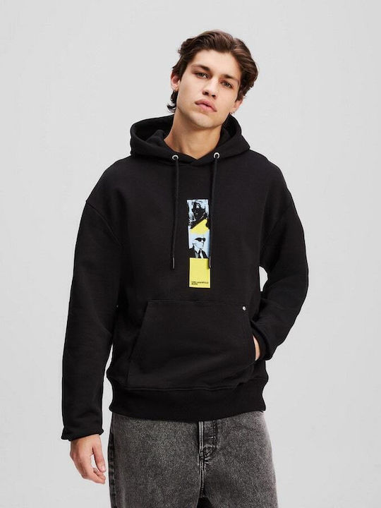 Sweatshirt mit Kapuze Schwarz