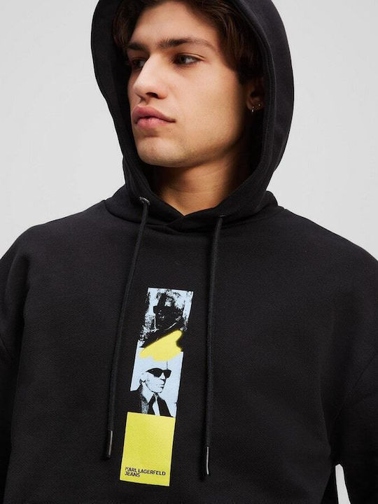 Sweatshirt mit Kapuze Schwarz