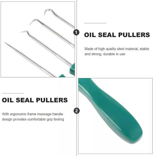 4 Pieces Seal Removal Tool 4 Hooks Hook Pick Lantuo