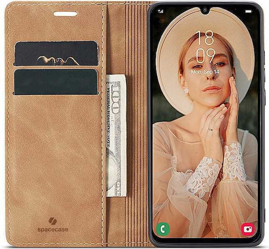 Spacecase Wallet Leder / Silikon Braun (Galaxy A55)