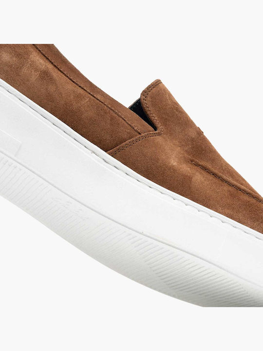 Δερμάτινα Ανδρικά Loafers σε Καφέ Χρώμα