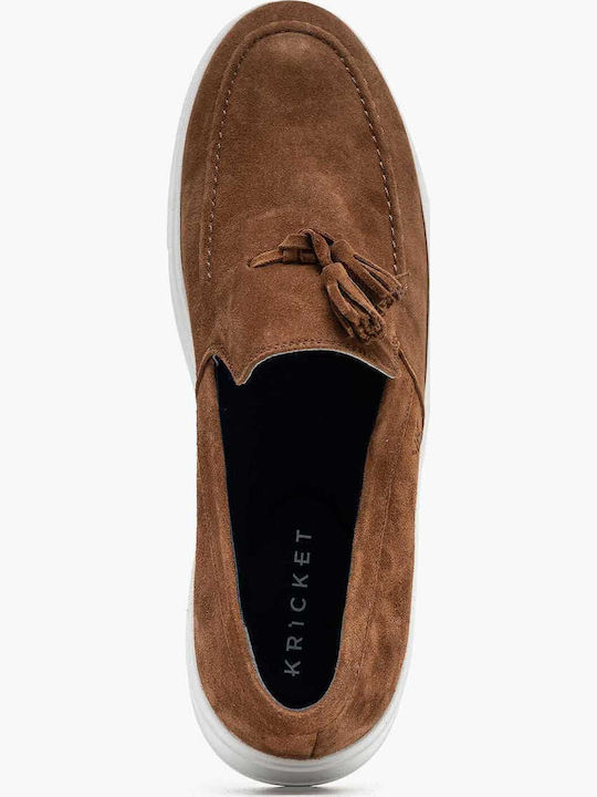 Δερμάτινα Ανδρικά Loafers σε Καφέ Χρώμα
