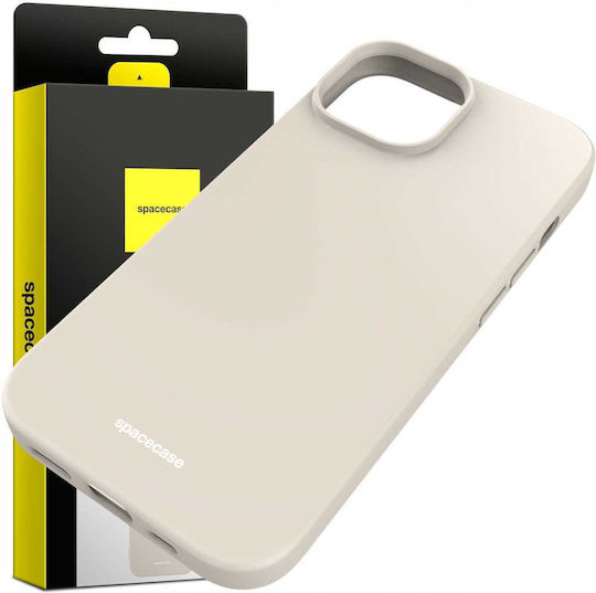 Spacecase Задна Корица Силикон Бежова (iPhone 15)