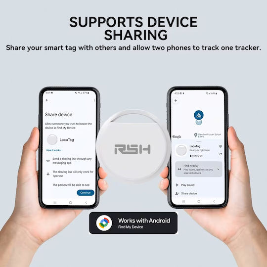 RSH iTag13 Compatibil Cu Google Find Hub Alb