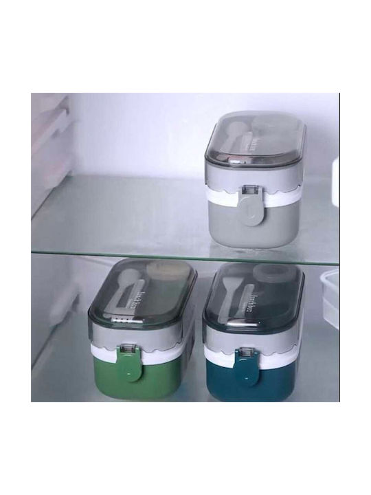 Uncle George Microwave Plastic Lunch Box Blue 1000ml