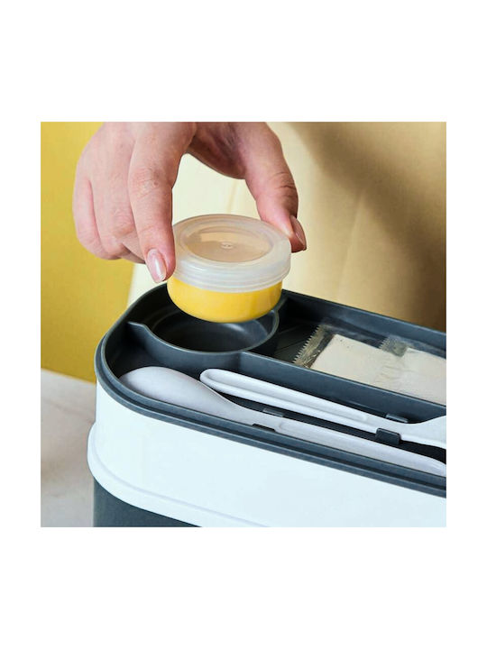 Uncle George Microwave Plastic Lunch Box Blue 1000ml