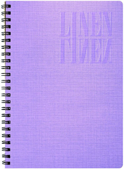 A&G Paper Спирал Тетрадка На райета 4 Теми Linen 1бр (Различни дизайни/цветове)