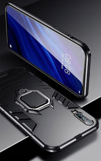 Spacecase Umschlag Rückseite Kunststoff / Silikon Schwarz (Huawei P30)