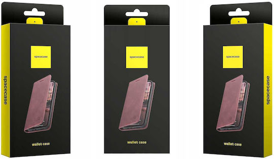 Spacecase Leder / Silikon Brieftasche Rot (Galaxy A14)