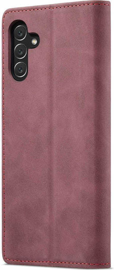 Spacecase Leder / Silikon Brieftasche Rot (Galaxy A14)