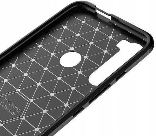 Spacecase Carbon Back Cover Σιλικόνης Μαύρο (Motorola One Fusion Plus)