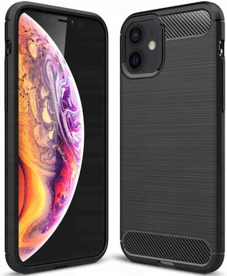 Spacecase Carbon Back Cover Μαύρο (iPhone 12 / 12 Pro)