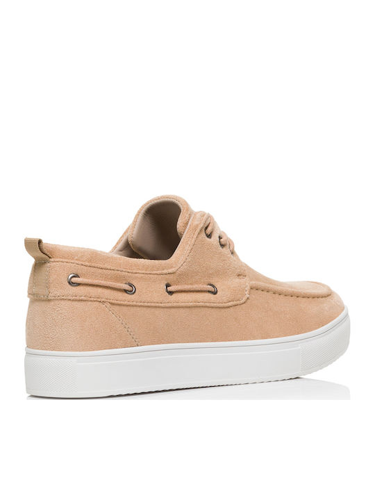 Велур Мъжки мокасини Khaki