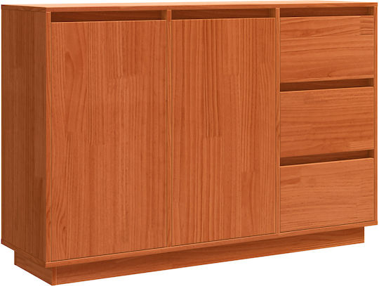 Μπουφές από Μασίφ Ξύλο με Συρτάρια Καφέ 111x34x75cm Μπουφές από Μασίφ Ξύλο με Συρτάρια Καφέ 111x34x75cm
