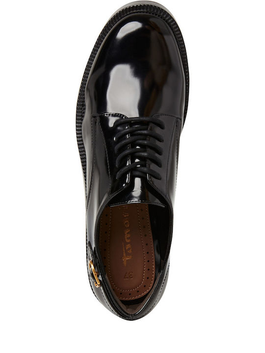 Women's Synthetic Leather Oxford Shoes Black