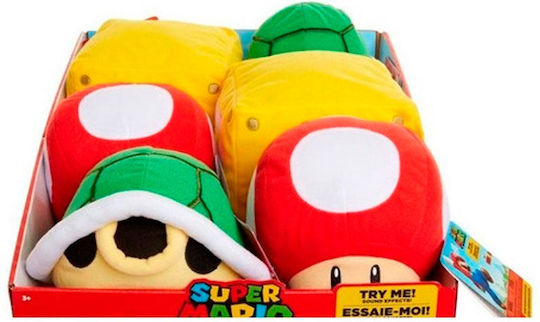 Super Mario Λούτρινο Super Mario με Ήχο 12.5 εκ. (Διάφορα Σχέδια) 1τμχ