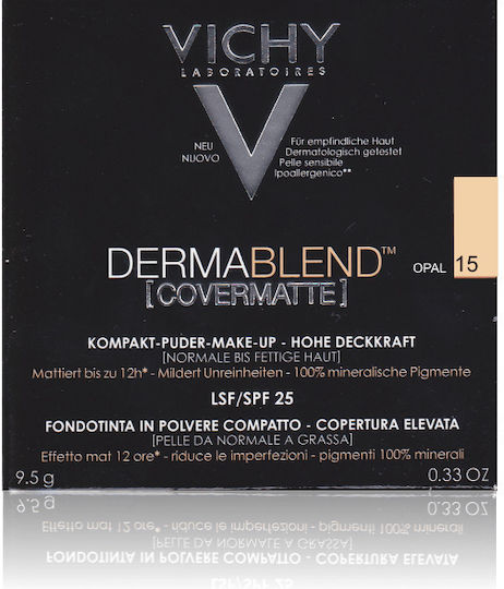Vichy Dermablend Covermatte Compact Powder Foundation SPF25 15 Opal 9.5gr