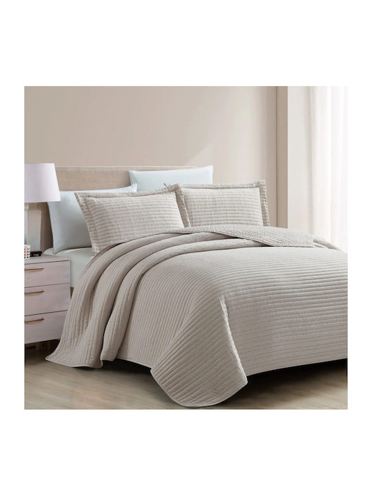 Liolios Home Κουβερλί Υπέρδιπλο Beige 220x240cm