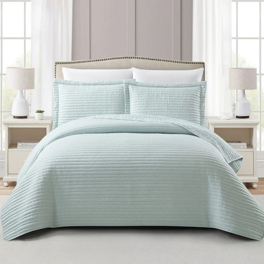 Liolios Home Tagesdecken Kingsize Aqua 260x240cm