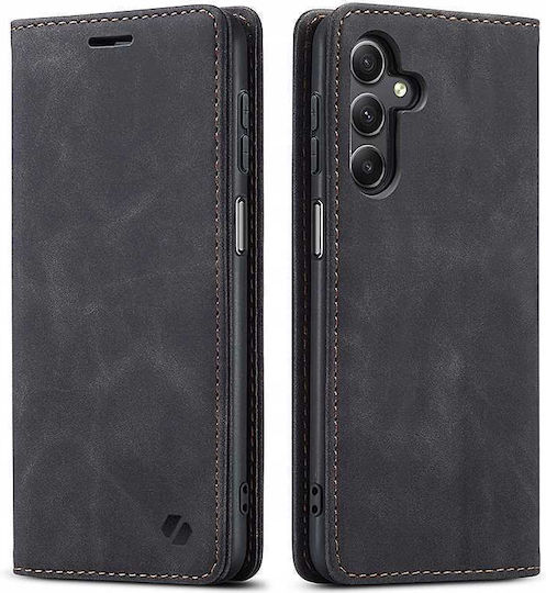 Spacecase Портмоне Кожен / Силиконов Черен Samsung Galaxy M35 5G