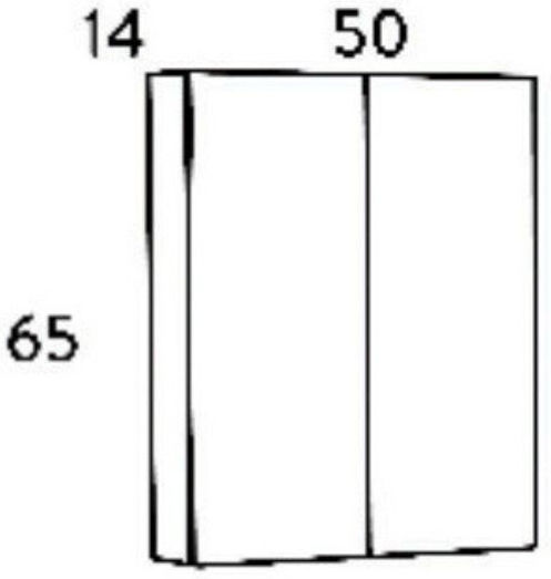 3MOM050GL0W Καθρέπτης με Ντουλάπι 50x14cm Weiß