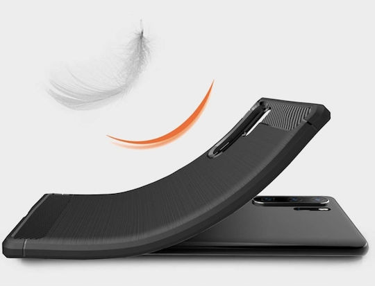 Spacecase Carbon Back Cover Σιλικόνης Μαύρο (Huawei P30)