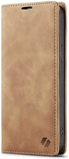 Spacecase Wallet Δερμάτινο / Σιλικόνης Καφέ (iPhone 15)