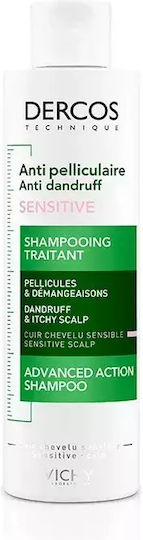 Vichy Dercos Anti Dandruff Sensitive Шампоан за Чувствителен Скалп против Пърхот и Суха Кожа за Всички Типове Коса 200ml