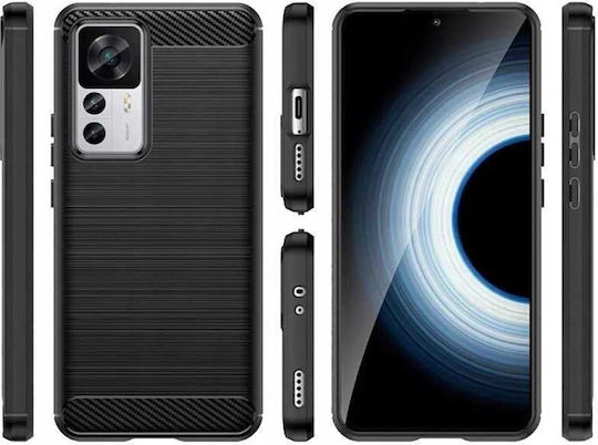 Spacecase Carbon Задна корица Черен (Xiaomi 12T, Xiaomi 12T Pro)