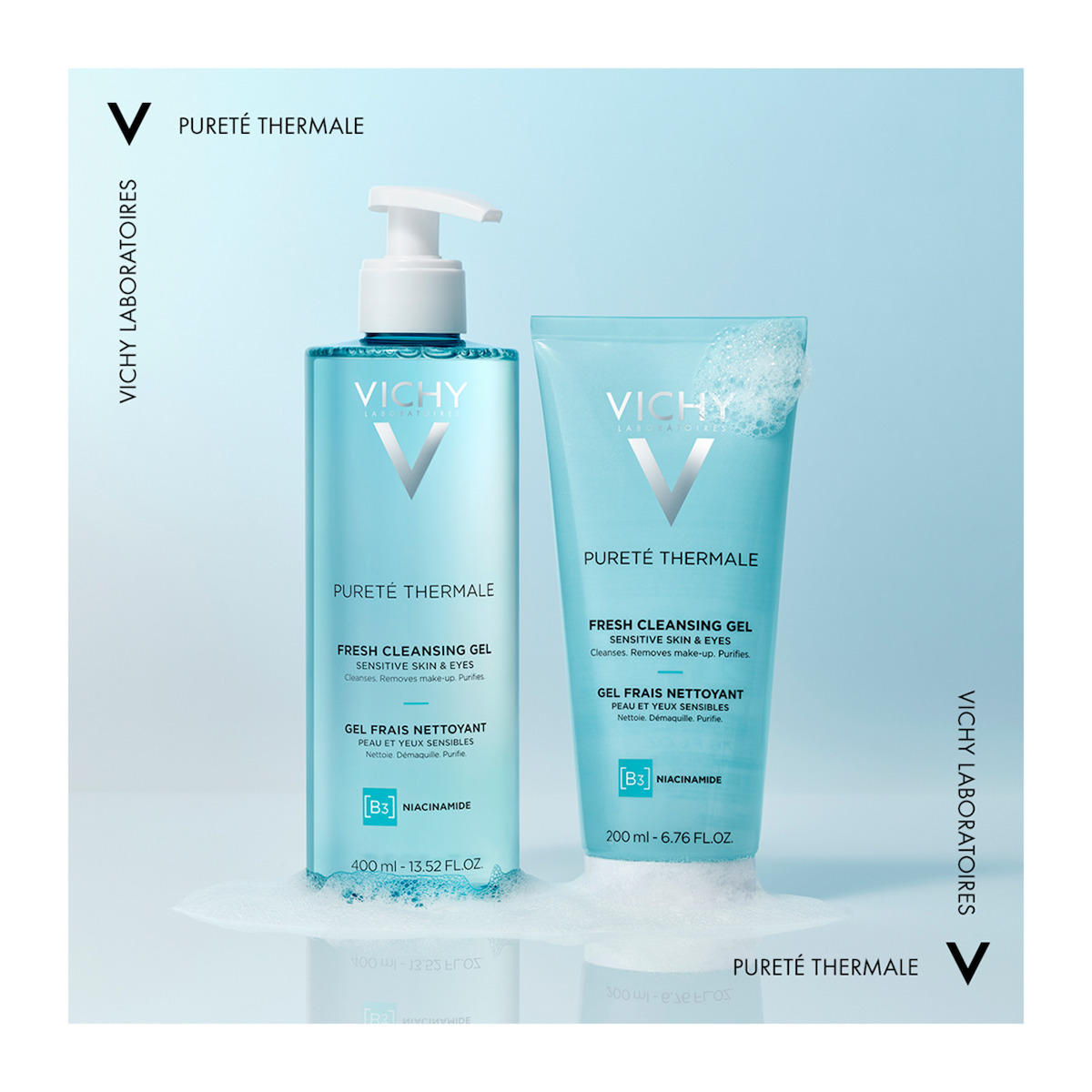 Vichy Purete Thermale Fresh Cleansing Gel B3 & Niacinamide Gel Καθαρισμού Προσώπου 400ml