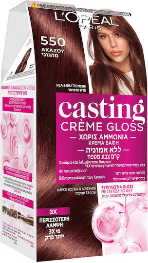 L'Oreal Paris Casting Creme Gloss Vopsea Temporară de Păr Fără Amoniac 550 Akazou 48ml