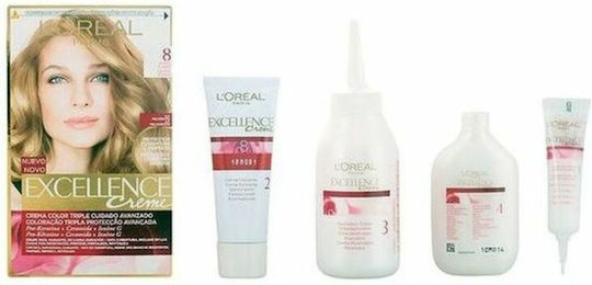 L'Oreal Paris Excellence Creme Vopsea de Păr 8 Blond Deschis 48ml