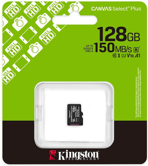 Kingston Canvas Select Plus microSDXC 128GB U1 V30 A1 150MB/s