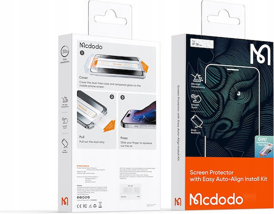 Mcdodo Закалено стъкло (iPhone 16)