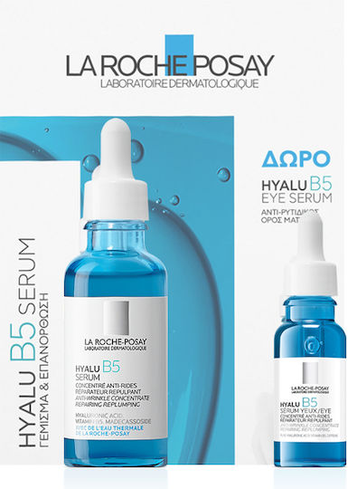 La Roche Posay Hyalu B5 & Gift Hyalu B5 Eye Serum 5ml Moisturizing & Anti-aging Serum Face with Hyaluronic Acid & Vitamin B5 for Revitalization 30ml