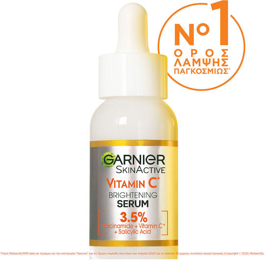 Garnier Skinactive Vitamin C Glow Booster Προσώπου με Βιταμίνη C & Νιασιναμίδη για Λάμψη & Πανάδες 30ml
