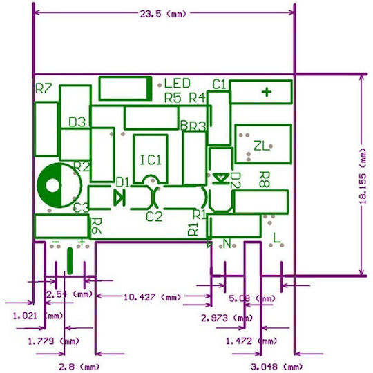 85~265V AC to 5V 3.5W DC Power Supply Isolation