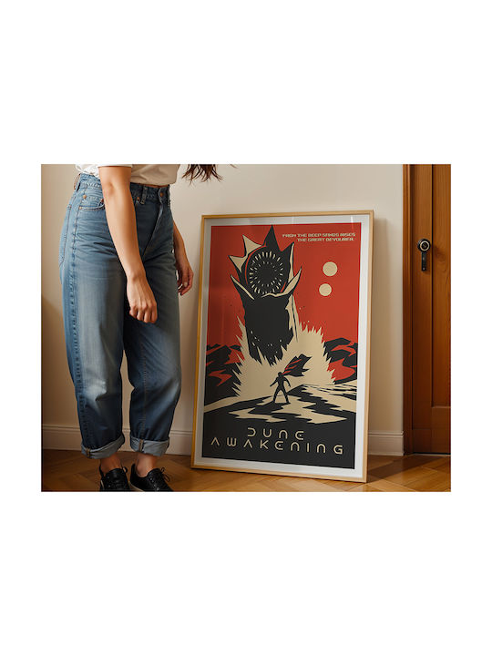 Gaming Poster Dune Awakening Pop Art Gm2387 30cm X 40cm Μαύρο Ξύλινο Κάδρο