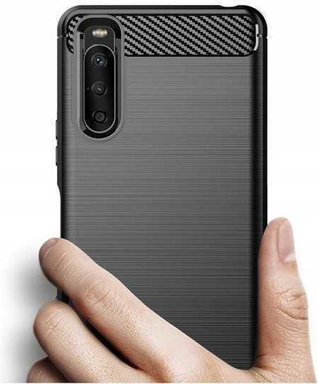 Spacecase Carbon Back Cover Negru (Xperia 10 IV)