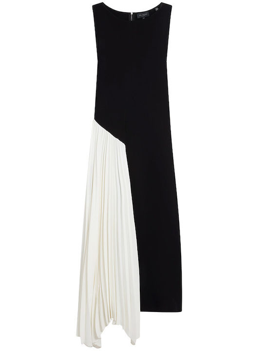 Zeera Midi Dress for Wedding / Baptism Black-White