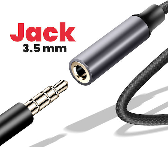 Swissten USB-C to 3.5 mm Jack Audio Adapter Smartphones Tablets Black