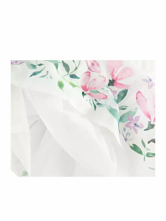 Kinderkleid Kurzärmelig Blumen White