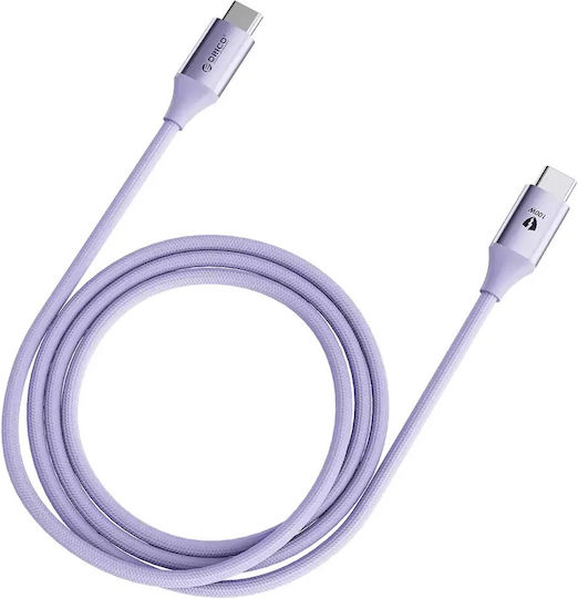 Orico USB 2.0 Cable USB-C Male - USB-C 100W PD Purple 1m